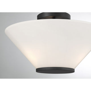 Blair Three Light Convertible Semi-Flush /Pendant in Matte Black