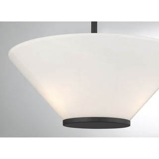 Blair Three Light Convertible Semi-Flush /Pendant in Matte Black