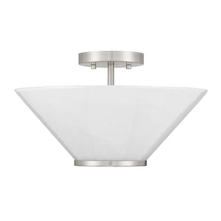 Blair Three Light Convertible Semi-Flush /Pendant in Satin Nickel