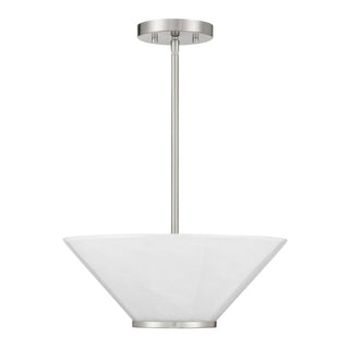Blair Three Light Convertible Semi-Flush /Pendant in Satin Nickel
