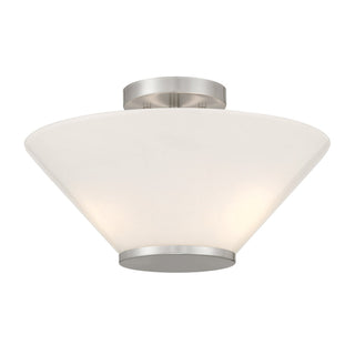 Blair Three Light Convertible Semi-Flush /Pendant in Satin Nickel