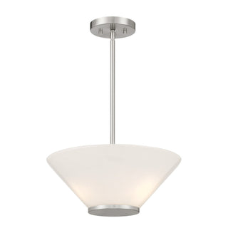 Blair Three Light Convertible Semi-Flush /Pendant in Satin Nickel