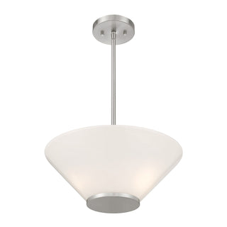 Blair Three Light Convertible Semi-Flush /Pendant in Satin Nickel