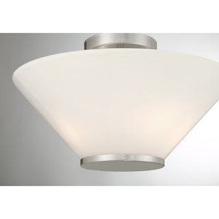 Blair Three Light Convertible Semi-Flush /Pendant in Satin Nickel