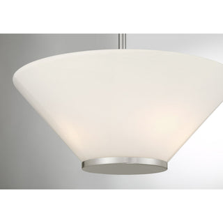 Blair Three Light Convertible Semi-Flush /Pendant in Satin Nickel