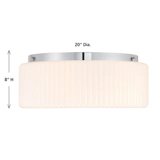Edgemont Four Light Flush Mount in Chrome
