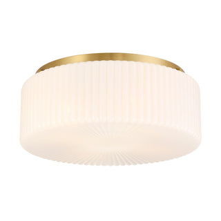 Edgemont Four Light Flush Mount in Warm Brass