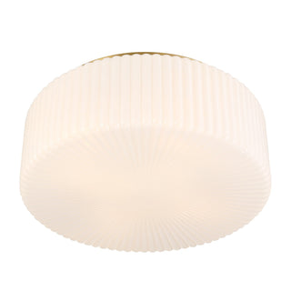 Edgemont Four Light Flush Mount in Warm Brass