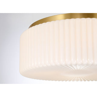 Edgemont Four Light Flush Mount in Warm Brass