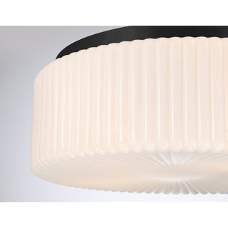 Edgemont Four Light Flush Mount in Matte Black