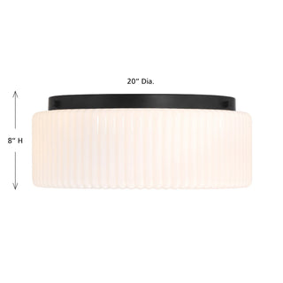 Edgemont Four Light Flush Mount in Matte Black