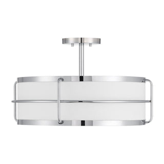 Chauncey Four Light Semi-Flush Mount in Chrome