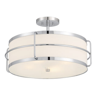 Chauncey Four Light Semi-Flush Mount in Chrome