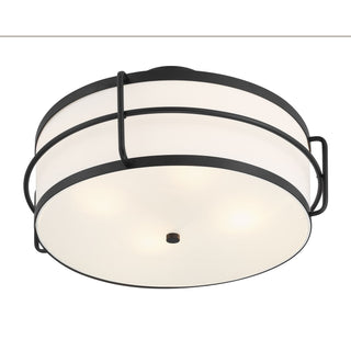 Chauncey Four Light Semi-Flush Mount in Matte Black