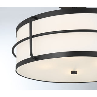 Chauncey Four Light Semi-Flush Mount in Matte Black