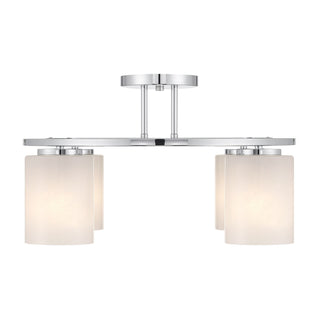 Herron Four Light Semi-Flush Mount in Chrome
