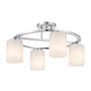 Herron Four Light Semi-Flush Mount in Chrome