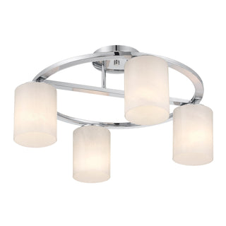 Herron Four Light Semi-Flush Mount in Chrome