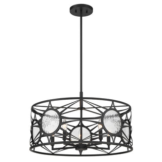 Balfour Five Light Convertible Semi-Flush /Pendant in Matte Black