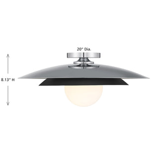 Sherrer One Light Semi-Flush Mount in Chrome