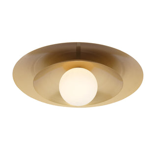 Sherrer One Light Semi-Flush Mount in Warm Brass
