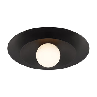 Sherrer One Light Semi-Flush Mount in Matte Black
