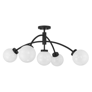 Redfield LED Semi-Flush Mount in Matte Black