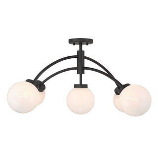 Redfield LED Semi-Flush Mount in Matte Black