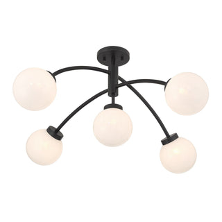 Redfield LED Semi-Flush Mount in Matte Black