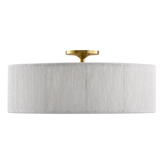 Maynard Four Light Flush Mount in Warm Brass