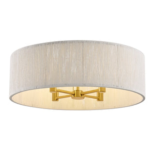 Maynard Four Light Flush Mount in Warm Brass