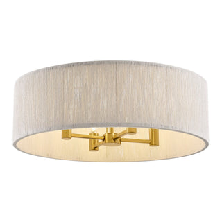Maynard Four Light Flush Mount in Warm Brass