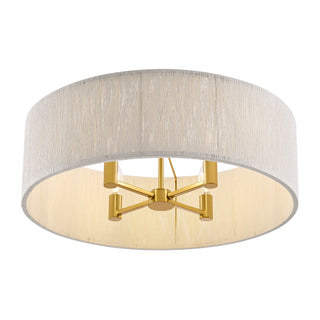 Maynard Four Light Flush Mount in Warm Brass