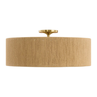 Maynard Four Light Flush Mount in Warm Brass