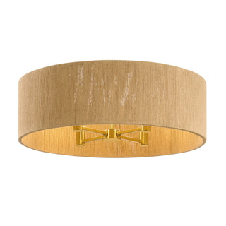 Maynard Four Light Flush Mount in Warm Brass