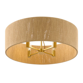 Maynard Four Light Flush Mount in Warm Brass