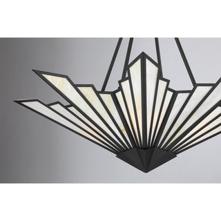 Rivage Four Light Pendant in Matte Black