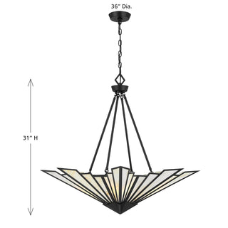 Rivage Four Light Pendant in Matte Black