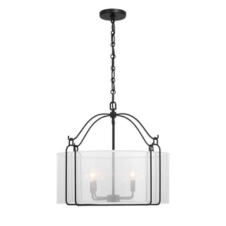 Ashlay Four Light Pendant in Matte Black