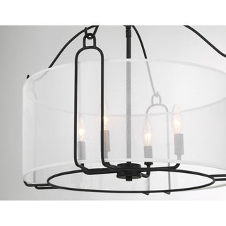 Ashlay Four Light Pendant in Matte Black