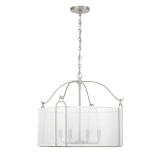 Ashlay Four Light Pendant in Satin Nickel