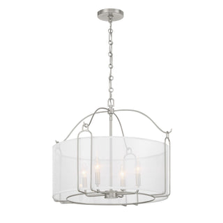 Ashlay Four Light Pendant in Satin Nickel