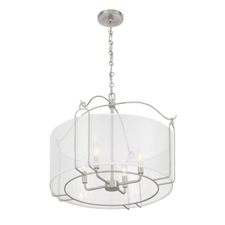 Ashlay Four Light Pendant in Satin Nickel
