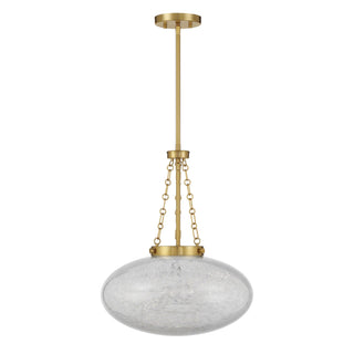 Willow One Light Pendant in Warm Brass