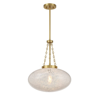 Willow One Light Pendant in Warm Brass