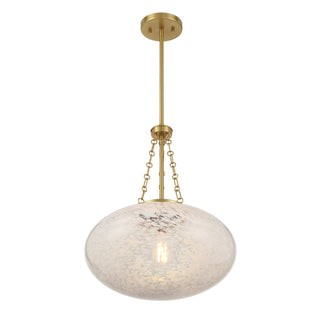 Willow One Light Pendant in Warm Brass