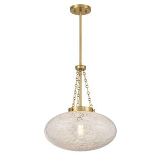 Willow One Light Pendant in Warm Brass