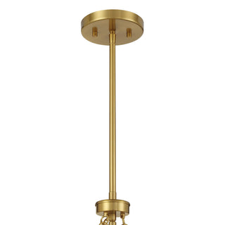 Willow One Light Pendant in Warm Brass