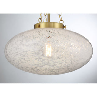 Willow One Light Pendant in Warm Brass