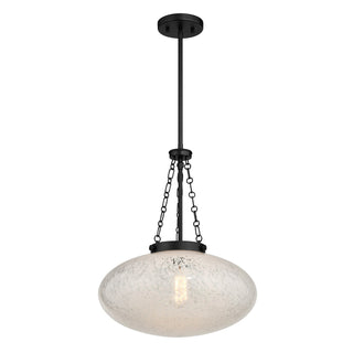 Willow One Light Pendant in Matte Black